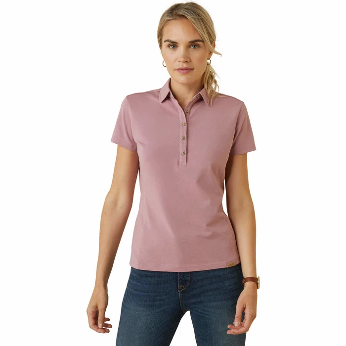 2023 Ariat Womens Cloverdale Polo 10043902 - Nostalgia Rose 1 2023 Ariat Womens Cloverdale Polo 10043902 - Nostalgia Rose