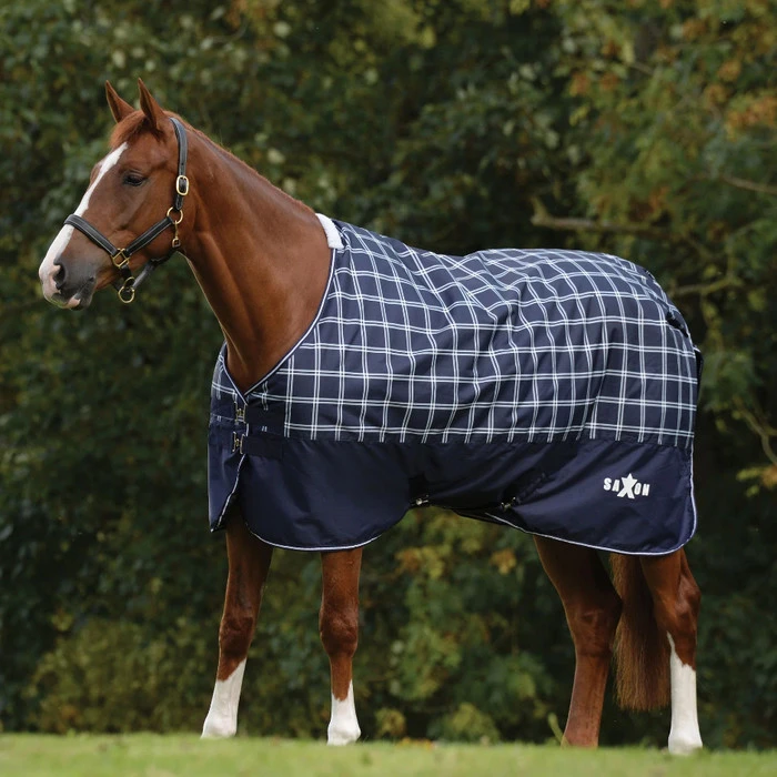Saxon Defiant 600D Lite Standard Neck Rug - Navy / Plaid 1 Saxon Defiant 600D Lite Standard Neck Rug - Navy / Plaid