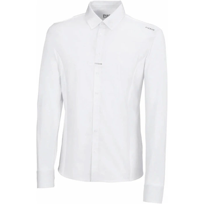 2022 Pikeur Mens Rouven Show Shirt 132900 204 010 - White 1 2022 Pikeur Mens Rouven Show Shirt 132900 204 010 - White