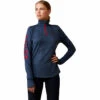 2021 Ariat Womens Team Gridwork 1/4 Zip Baselayer 10037000 - Navy