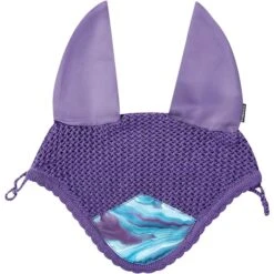 2022 Weatherbeeta Prime Marble Ear Bonnet 1008704 - Purple Swirl Colour Purple Swirl