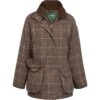 2023 Alan Paine Womens Combrook Tweed Shooting Coat COMLCOT - Ebony Colour Ebony
