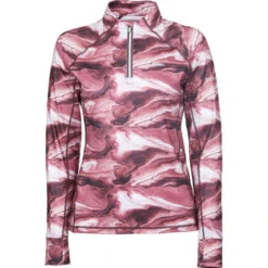 2022 Weatherbeeta Womens Ruby Printed Long Sleeve Top 10093420 - Burguny Swirl