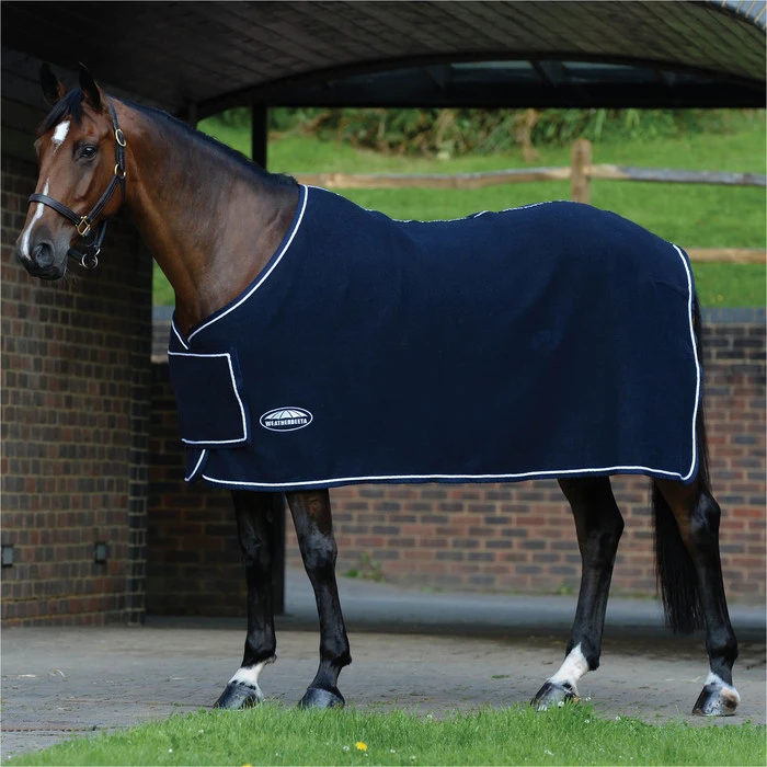 2022 Weatherbeeta Wool Show Sheet With Chest Panel Standard Neck Fleece Rug 10115800 - Navy / White 1 2022 Weatherbeeta Wool Show Sheet With Chest Panel Standard Neck Fleece Rug 10115800 - Navy / White