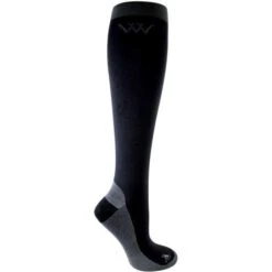2022 Woof Wear Competition Riding Socks WW0018 - Black Colour Black