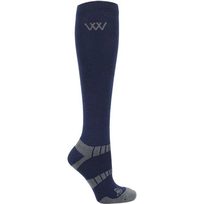 2022 Woof Wear Long Bamboo Waffle Riding Socks WW0017 - Navy / Grey Colour Navy/Grey 1 2022 Woof Wear Long Bamboo Waffle Riding Socks WW0017 - Navy / Grey Colour Navy/Grey