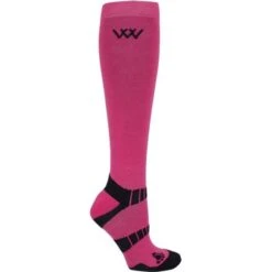 2022 Woof Wear Winter Riding Sock WW0015 - Pink / Navy Colour Navy/Pink