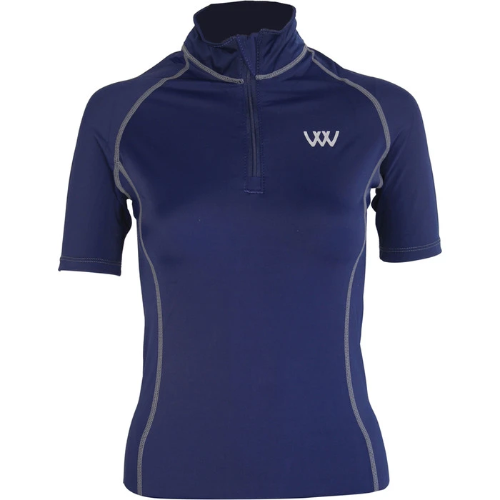 2022 Woof Wear Womens Short Sleeve Performance Riding Shirt & Dressage Saddle Cloth Bundle - Navy Colour Navy 2 2022 Woof Wear Womens Short Sleeve Performance Riding Shirt & Dressage Saddle Cloth Bundle - Navy Colour Navy - Image 2