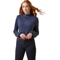 2023 Ariat Womens Inverness Long Sleeve Top 10046340 - Navy
