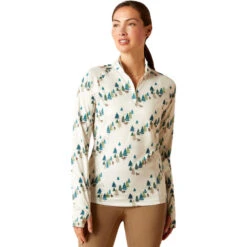 2023 Ariat Womens Lowell 2.0 1/4 Zip Base Layer 10046603 - Forest Ride Colour Forest Ride