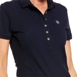 2023 Ariat Womens Prix 2.0 Short Sleeve Polo 10030467 - Navy Colour Navy 7 2023 Ariat Womens Prix 2.0 Short Sleeve Polo 10030467 - Navy Colour Navy -Equestrian Sports Store 202320Ariat20Womens20Prix202.020Short20Sleeve20Polo201003046720 20Navy20Close20Up.700x700