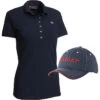 2023 Ariat Womens Prix 2.0 Short Sleeve Polo & Cap For £10 Bundle - Navy / Red