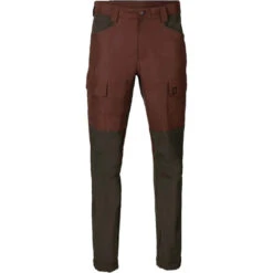 2023 Harkila Mens Scandinavian Trousers 110127807 - Bloodstone Red / Shadow Brown Colour Shadow Brown/Bloodstone Red