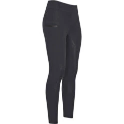 2023 Imperial Riding Womens Shiny Sparks Full Grip Riding Tights KL44322008 - Black Colour Black