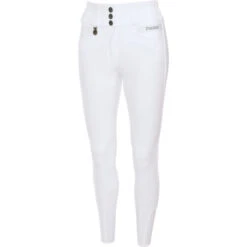 2023 Pikeur Womens Candela McCrown Breeches 141877 479 - White
