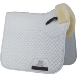 2023 Woof Wear Vision Elegance Sheepskin Dressage Saddle Pad WS0031 - White Colour White