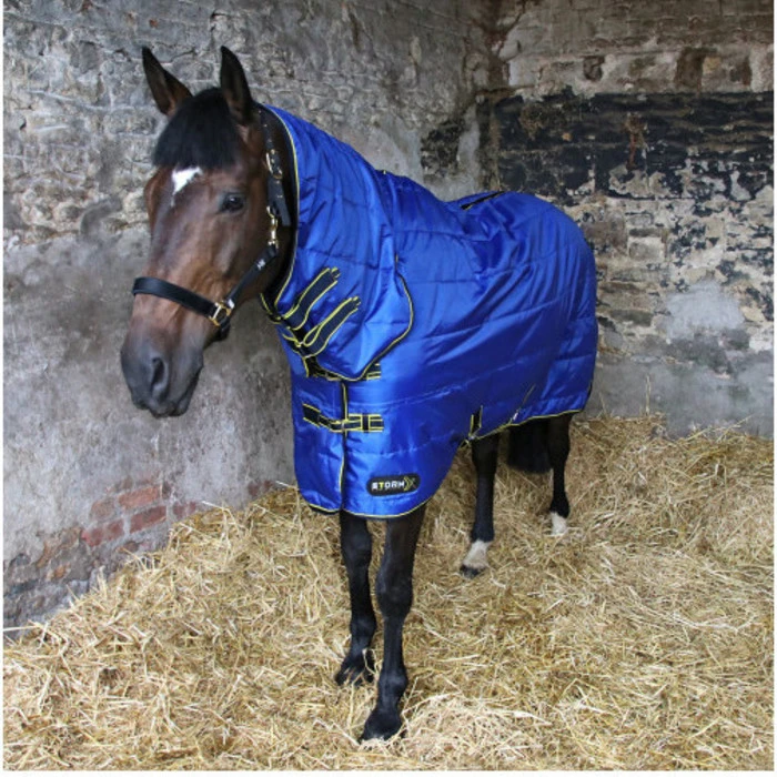 Hy Equestrian StormX Original 100 Combi Neck Rug - Blue / Yellow 1 Hy Equestrian StormX Original 100 Combi Neck Rug - Blue / Yellow