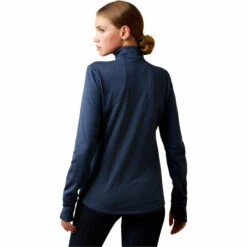 2021 Ariat Womens Team Gridwork 1/4 Zip Baselayer 10037000 - Navy -Equestrian Sports Store 3598 202120Ariat20Womens20Team20Gridwork201420Zip20Baselayer201003700020 20Navy20Back20New.700x700