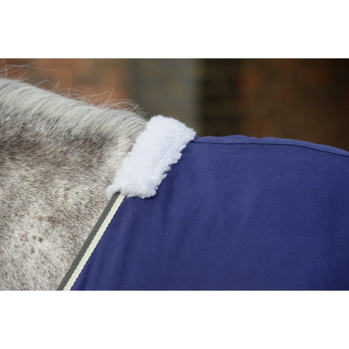 2022 Weatherbeeta Cotton Show Sheet II Standard Neck 1007764001 - Dark Blue / Grey / White 5 2022 Weatherbeeta Cotton Show Sheet II Standard Neck 1007764001 - Dark Blue / Grey / White - Image 5