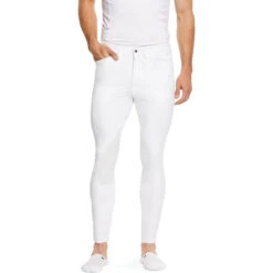 2022 Ariat Mens Tri Factor Grip Knee Patch Breech 10030545 - White