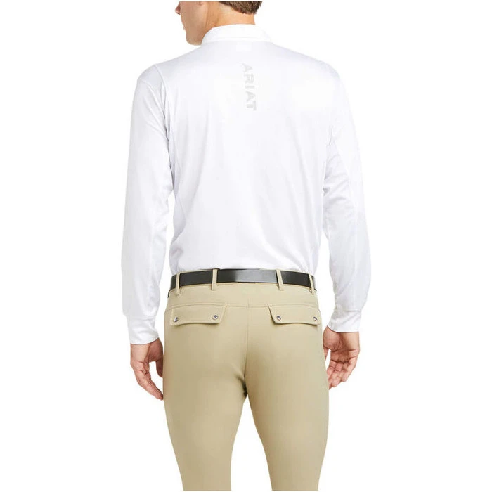 2022 Ariat Mens Long Sleeve Tek Show Shirt 10035393 - White 2 2022 Ariat Mens Long Sleeve Tek Show Shirt 10035393 - White - Image 2