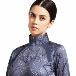 Ariat Womens Sunstopper 2.0 1/4 Zip Baselayer 10030429 - Char Bit Colour Char Bit -Equestrian Sports Store 4142 4142 4.700x700