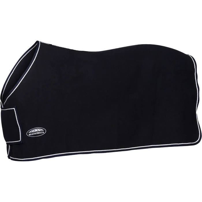 2022 Weatherbeeta Wool Show Sheet With Chest Panel Standard Neck Fleece Rug 10115800 - Navy / White 2 2022 Weatherbeeta Wool Show Sheet With Chest Panel Standard Neck Fleece Rug 10115800 - Navy / White - Image 2