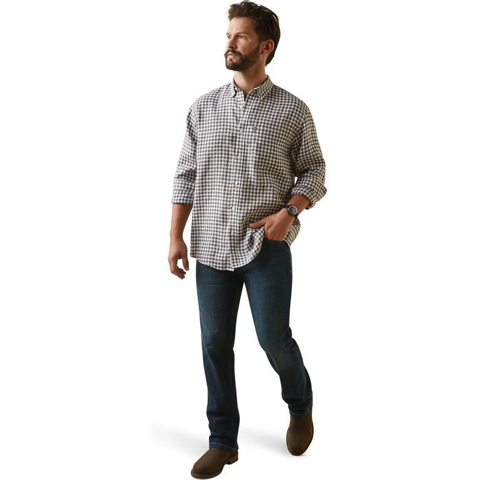 2023 Ariat Mens Mens Sonoma Shirt 10043905 - Banyan Bark Check 5 2023 Ariat Mens Mens Sonoma Shirt 10043905 - Banyan Bark Check - Image 5