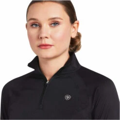 2023 Ariat Womens Sunstopper 2.0 1/4 Zip Baselayer 10030429 - Black Colour Black 9 2023 Ariat Womens Sunstopper 2.0 1/4 Zip Baselayer 10030429 - Black Colour Black -Equestrian Sports Store 5865 10030429 02.700x700