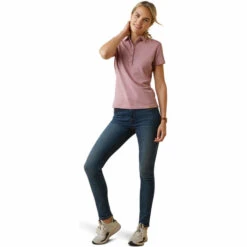 2023 Ariat Womens Cloverdale Polo 10043902 - Nostalgia Rose 7 2023 Ariat Womens Cloverdale Polo 10043902 - Nostalgia Rose -Equestrian Sports Store 5872 10043902 full.700x700