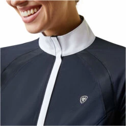 2023 Ariat Womens Sunstopper Pro 2.0 Show Shirt 10043603 - Show Navy / Ashton -Equestrian Sports Store 5878 10043603 02.700x700