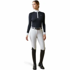 2023 Ariat Womens Sunstopper Pro 2.0 Show Shirt 10043603 - Show Navy / Ashton -Equestrian Sports Store 5878 10043603 full.700x700