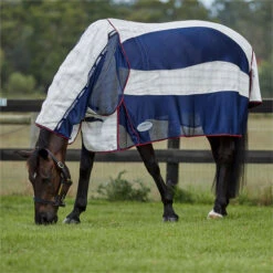 2023 Weatherbeeta Breeze With Surcingle IV Combo Neck 10183790 - White / Navy / Red Colour White / Navy / Red -Equestrian Sports Store 6035 202320Weatherbeeta20Breeze20Fly20Rug2020Free20Fly20Mask20Bundle20WFRFM120 20White2020Navy2011.700x700