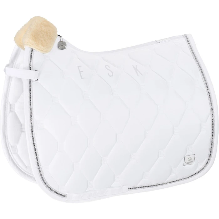 2023 Eskadron Glossy Crystal Saddle Cloth & Mesh Evo-Wool Tendon Boots Bundle 218131555131 - White 2 2023 Eskadron Glossy Crystal Saddle Cloth & Mesh Evo-Wool Tendon Boots Bundle 218131555131 - White - Image 2