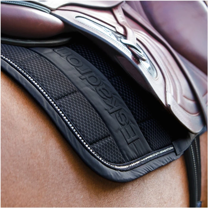 2023 Eskadron Big Square Crystal Mesh Saddle Pad & Softslate Evo-Wool Brushing Boots 212487555087 - Deep Grey 5 2023 Eskadron Big Square Crystal Mesh Saddle Pad & Softslate Evo-Wool Brushing Boots 212487555087 - Deep Grey - Image 5