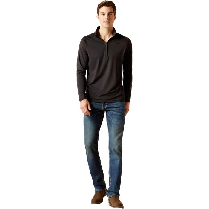 2023 Ariat Mens Lowell Long Sleeve Base Layer Top 10046334 - Black 4 2023 Ariat Mens Lowell Long Sleeve Base Layer Top 10046334 - Black - Image 4