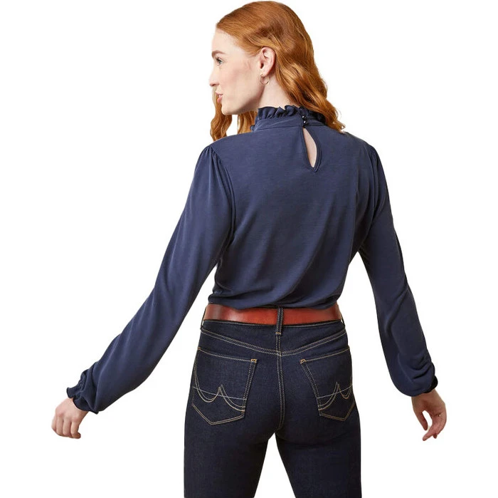 2023 Ariat Womens Inverness Long Sleeve Top 10046340 - Navy 2 2023 Ariat Womens Inverness Long Sleeve Top 10046340 - Navy - Image 2