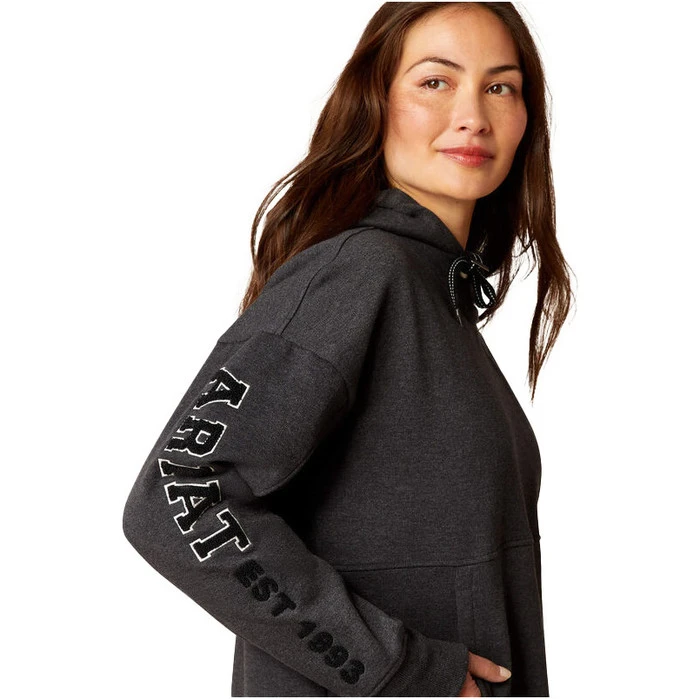 2023 Ariat Womens Rabere Hoodie 10046046 - Charcoal 3 2023 Ariat Womens Rabere Hoodie 10046046 - Charcoal - Image 3