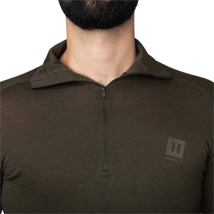 2023 Harkila Mens Base All Season Half Zip Top 2001060 - Shadow Brown 3 2023 Harkila Mens Base All Season Half Zip Top 2001060 - Shadow Brown - Image 3