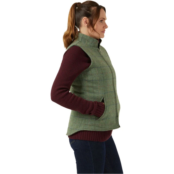 2023 Alan Paine Womens Rutland Tweed Gilet RUTLGIL - Spindle 3 2023 Alan Paine Womens Rutland Tweed Gilet RUTLGIL - Spindle - Image 3