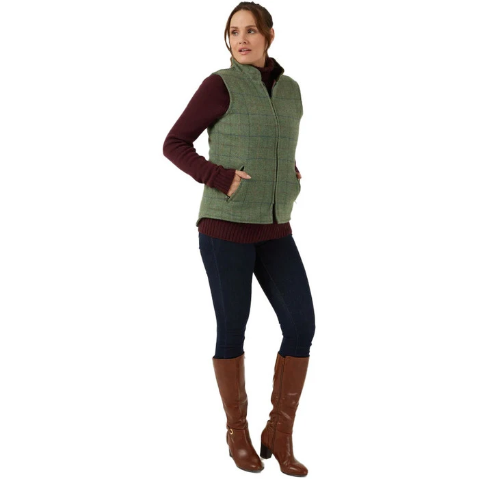 2023 Alan Paine Womens Rutland Tweed Gilet RUTLGIL - Spindle 2 2023 Alan Paine Womens Rutland Tweed Gilet RUTLGIL - Spindle - Image 2