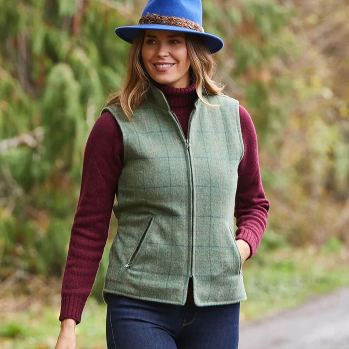 2023 Alan Paine Womens Rutland Tweed Gilet RUTLGIL - Spindle 6 2023 Alan Paine Womens Rutland Tweed Gilet RUTLGIL - Spindle - Image 6