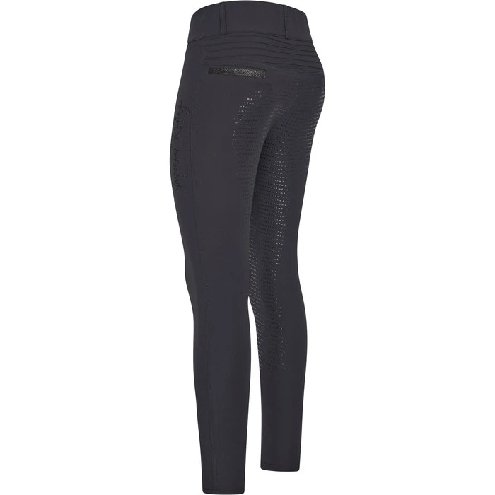 2023 Imperial Riding Womens Shiny Sparks Full Grip Riding Tights KL44322008 - Black Colour Black 2 2023 Imperial Riding Womens Shiny Sparks Full Grip Riding Tights KL44322008 - Black Colour Black - Image 2