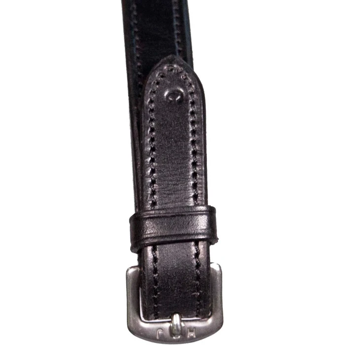 2023 Henry James Saddlery Small Pimple Hybrid Rubber Reins With Leather Stoppers RR6 - Black Colour Black 4 2023 Henry James Saddlery Small Pimple Hybrid Rubber Reins With Leather Stoppers RR6 - Black Colour Black - Image 4