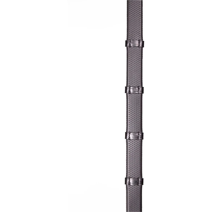 2023 Henry James Saddlery Small Pimple Hybrid Rubber Reins With Leather Stoppers RR6 - Black Colour Black 5 2023 Henry James Saddlery Small Pimple Hybrid Rubber Reins With Leather Stoppers RR6 - Black Colour Black - Image 5
