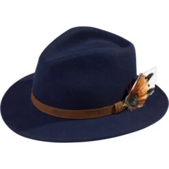 2023 Alan Paine Mens Richmond Felt Hat RICGFEL - Navy Colour Navy