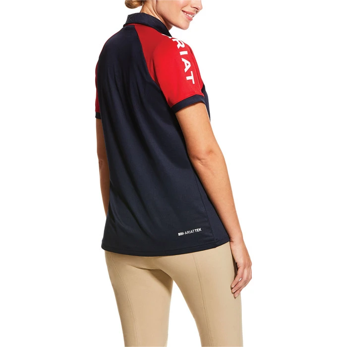 Ariat Womens Team 3.0 Polo Shirt 10030552 - Navy 2 Ariat Womens Team 3.0 Polo Shirt 10030552 - Navy - Image 2