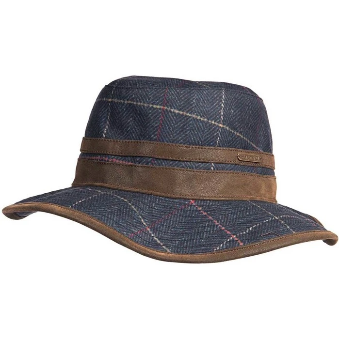 Baleno Caitlin Hat - Check Navy 1 Baleno Caitlin Hat - Check Navy