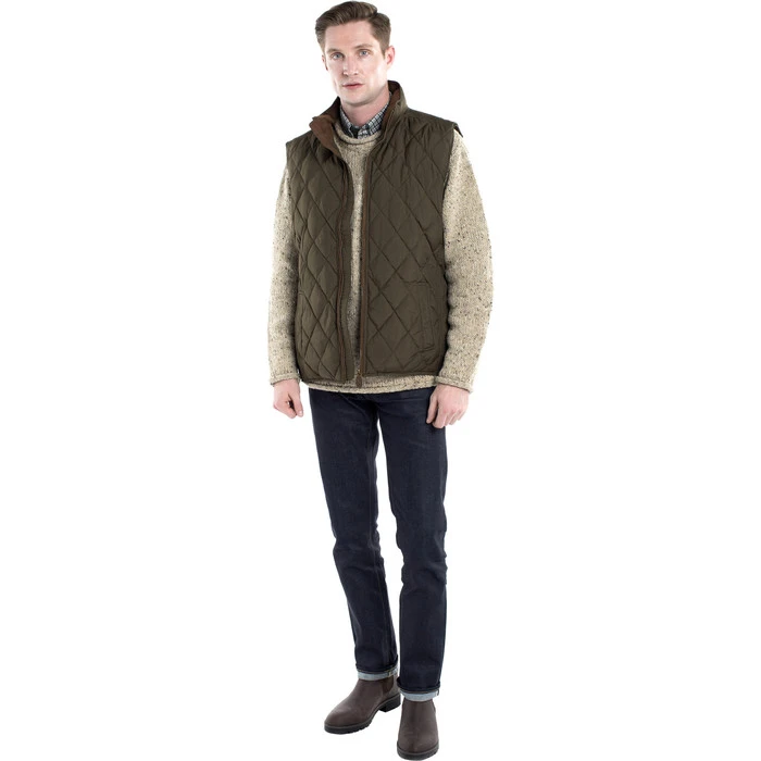 Dubarry Mens Davis Quilted Gilet Olive 2 Dubarry Mens Davis Quilted Gilet Olive - Image 2