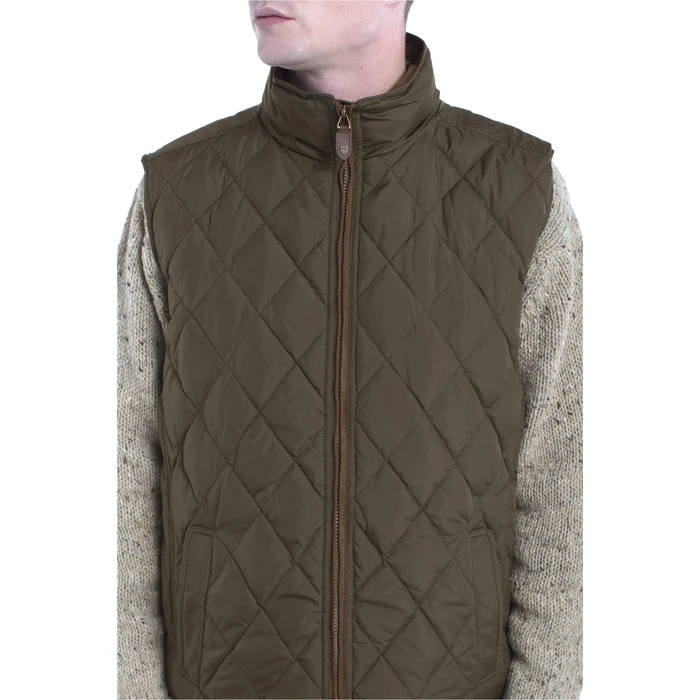 Dubarry Mens Davis Quilted Gilet Olive 3 Dubarry Mens Davis Quilted Gilet Olive - Image 3